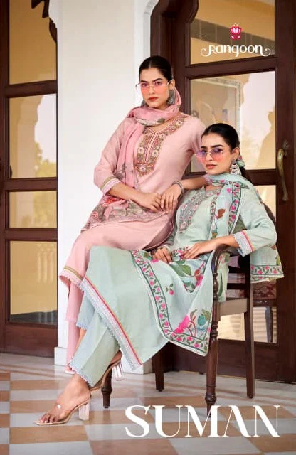Suman By Rangoon Viscose Best Kurti With Bottom Dupatta Wholesale Shop In Surat
